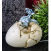 Cold Bifrost Dragon Hatchling Breaking Out Of Egg Shell Figurine