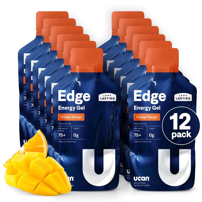 UCAN Geles energéticos Edge Energy Shots, sabor a naranja y