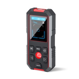 KOLSOL Stud Finder with 196ft Laser Measure, 3 in 1 Electric Wall Scanner Sensor with ±0.1° Digital Level Lithium Battery, LCD Studs Detector Audio Broadcast for Wood Magnetic Metal AC Wire Finding