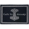 Gate To Asgard Door Mat black-white