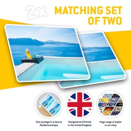 Rectangle Stickers(Set of 2) 7.5cm - Luxury Holiday Swimming Pool Hotel Swim Fun Decals for Laptops,Tablets,Luggage,Scrap Booking,Fridges, 24280