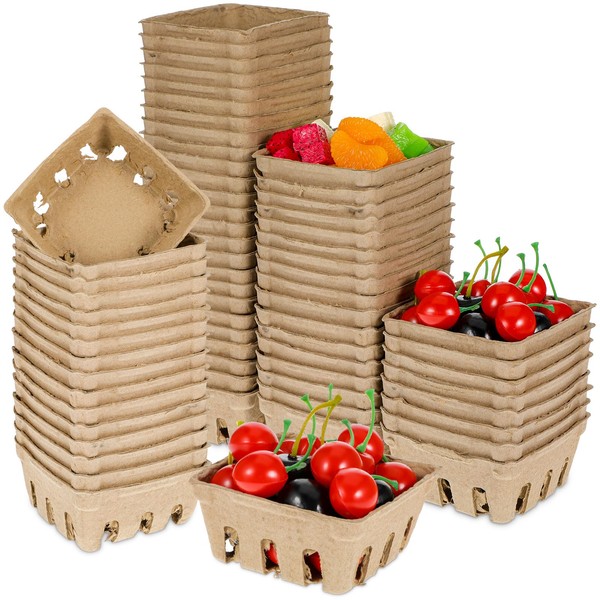 Tobeelec 100 Pcs Pulp Fiber Berry Basket, Products Berry Baskets,