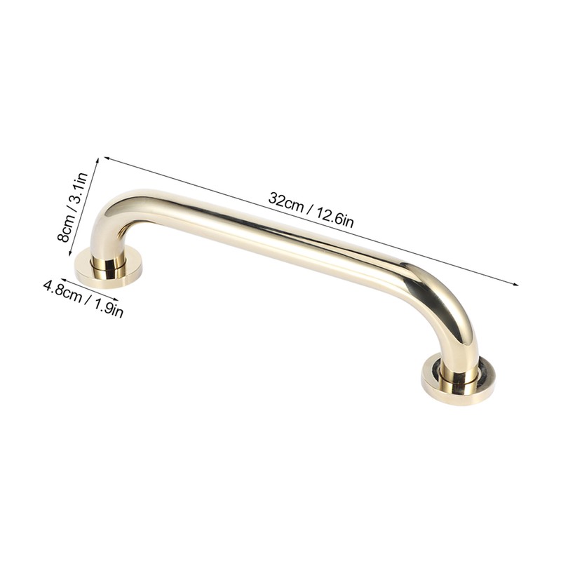 Bathroom Accessory Gold Copper Bathtub Hand Bar Anti-Skid Handle for