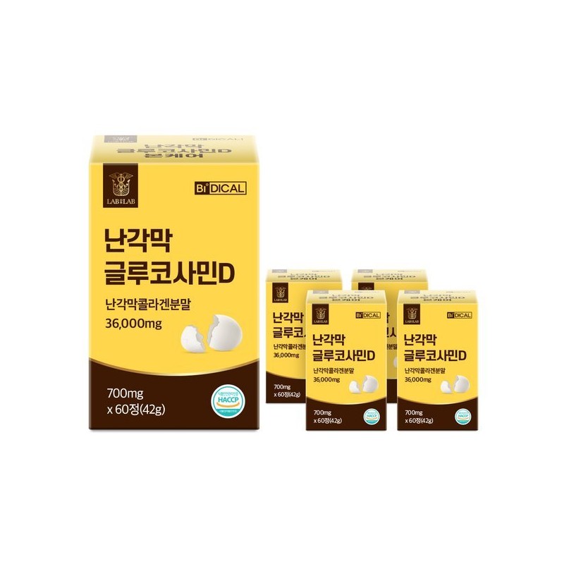 Lap on Lap 2개월분 랩온랩 난각막 글루코사민D 60정 2-Month Supply