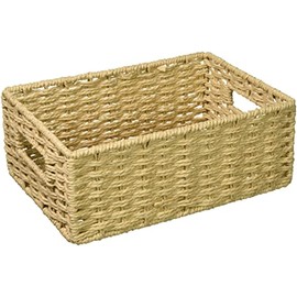 Chidorisangyou CH04694 Basket, Multi, Product Size (W x D x H): Approx. 7.1 x 10.2 x 3.9 inches (18 x 26 x 10 cm), Paper Basket Quarter Type, Beige