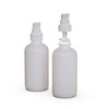 12Pack 4oz White Glass Pump Bottle with Pump Dispenser,120ml Small