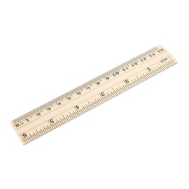 uxcell Wood Ruler 15cm 6 Inch 2 Scale Office Rulers Wooden Straight Rulers Measuring Ruler 10pcs