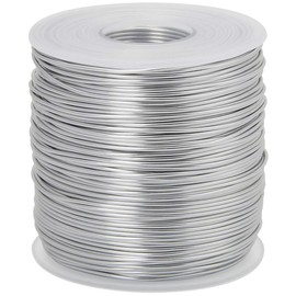 CoiTek 18 Gauge (1 mm) Aluminum Craft Wire 328 FT (100 m) Bendable Aluminum Wire for Crafting Wire Soft DIY Metal Craft Art Wire - Silver, 18 Gauge