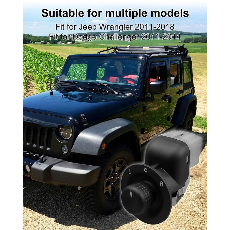 56046631AA Rearview Mirror Control Switch Fit for Jeep Wrangler 2011-2018,