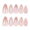 MISUD Press on Nails Almond Medium Fake Nails Glossy Glue