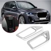 2pcs ABS Chrome Style Columnar Interior Air Vent Outlet Cover