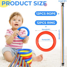 TOFFCAEA Safety Walking Rope, Toddlers Walking Rope for Preschool, Colorful Walking Rope Detachable Transition Rope, Preschool Walking Rope for Daycare School Kids (12 Ring)