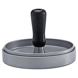 Brandsseller Burger Press Approx. Diameter 12 cm Cast Aluminium Hamburger Press BBQ for Grill Burger Patties Coated
