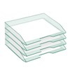 Acrimet Stackable Letter Tray 4 Tier Side Load Plastic Desktop