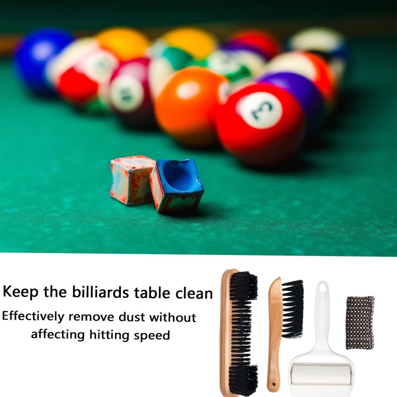 4 Pool Table Brush Set,Billiards Pool Table and Rail Brush