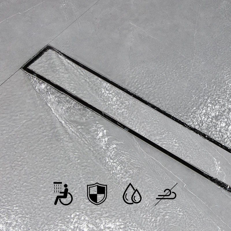 SaniteModar Linear Shower Drain 32 inch Tiled Insert 2 in