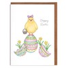 Chick & Easter Eggs Easter Card - 'Happy Easter'