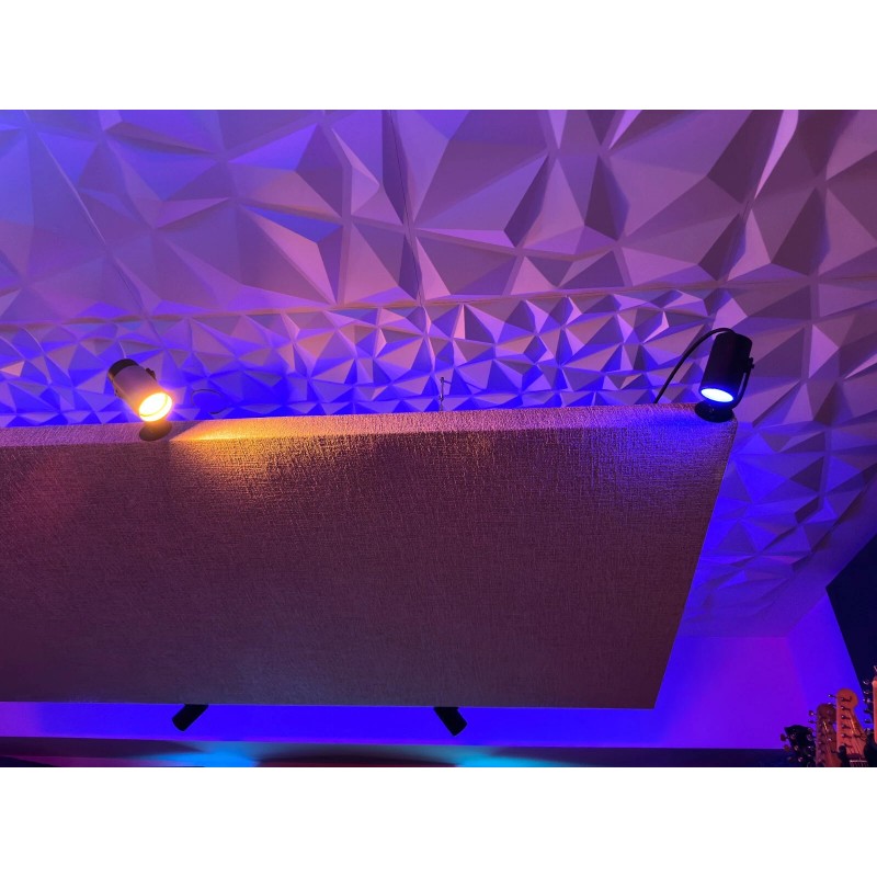 SoundAssured Acoustic Diffuser Panel - Geometric - White - Acoustic