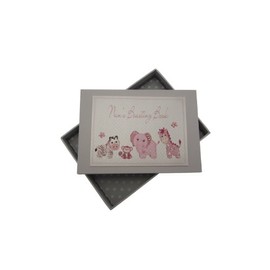 White Cotton Cards Nan's Boasting Book Tiny Photo Album Toys Range (Pink),12.5x17.5x2.5 cm