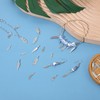 Shimmeroo 80PCS Feather Charms for Jewelry Making, 8 Styles Antique