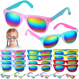 LovesTown 24 Pack Kids Sunglasses Bulk, Kids Sunglasses Party Favor with UV400 Protection Multicolor for Birthday Summer Gatherings Beach Events