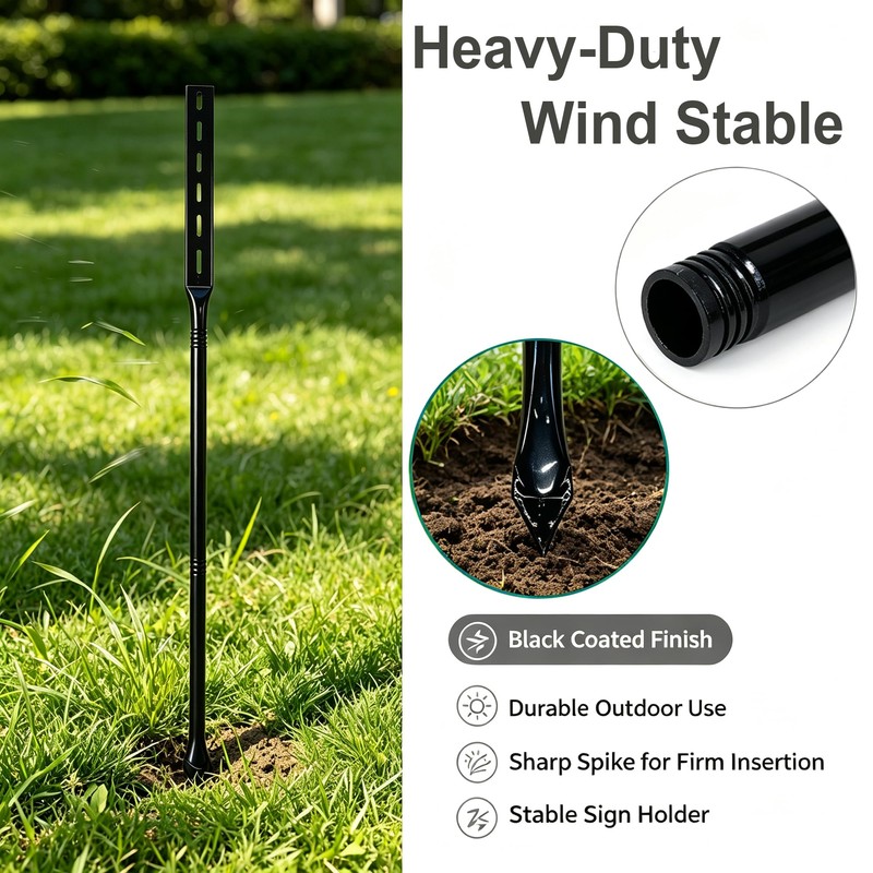 Bstersign 2Pack Heavy Duty Yard Sign Stakes, 52-Inch Long and