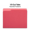 Staples File Folders, 1/3 Cut, Letter Size, Red, 200/Carton (ST224519-CCVS)