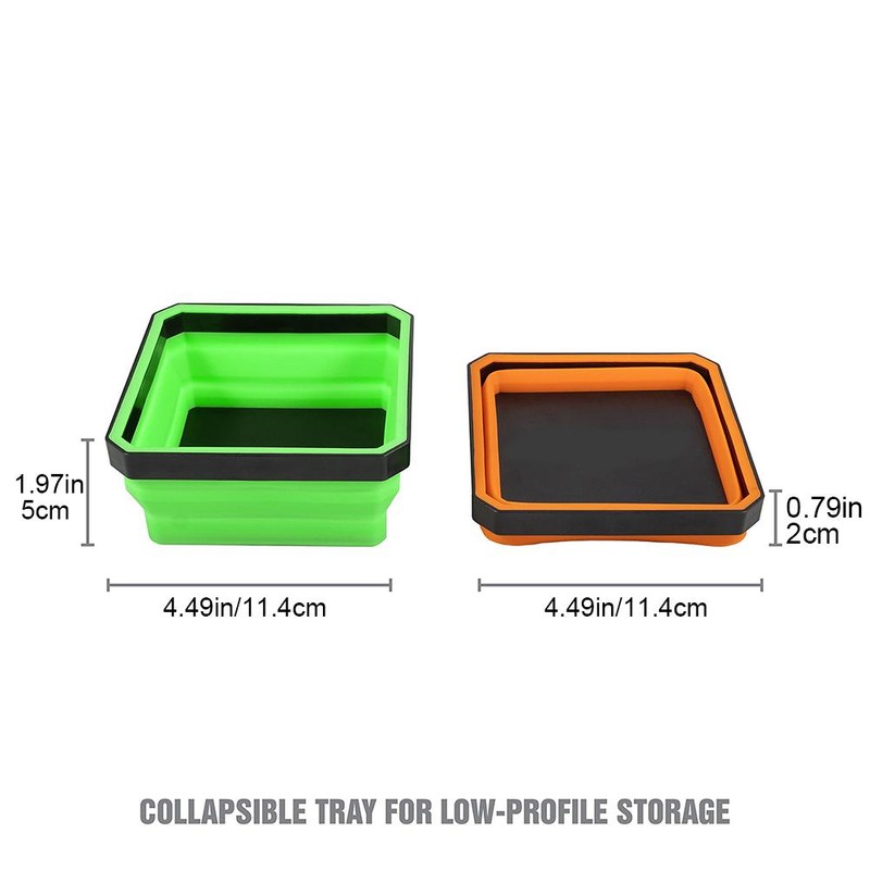 Collapsible Magnetic Parts Tray Tool Tray for Screw Nuts Washers