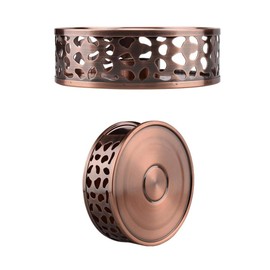 Hsthe Sea Tea Warmer for Teapot,Tea Coffee Warmer Stainless Steel with Tea Light Holder Tea Base, Tea Cosy, Coffee Cosy, Tea Light, Suitable for All Teapots, Copper Colour