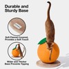 VETRESKA Orange Cat Scratching Post, Cute Cat Scratcher with Sisal