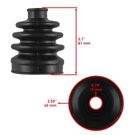 Caltric Front Axle Inner CV Boot Kit for Kawasaki Bayou 300 KLF300C 4X4 1998-2004