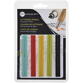 Manuscript Flat Mixed Colour Lead Refill - 30 Pieces - Selection of Flat Leads for Clutch Pencil in Five Colours - Ideal for Calligraphy, Hand Lettering, Sketching and Illustration!, MCP1001