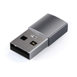 Satechi Type-A (Male) to Type-C Female Adapter (Compatible with iMac, MacBook, PC, etc with standard USB-A port) (Space Gray)