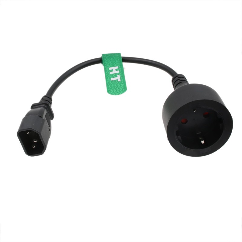 HangTon UPS PDU 10A 250V 電源コードアダプター C14 - Euro Schuko