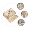 Mikinona 6-Piece Travel Bath Set Wooden Handle Jute Back Scrubber
