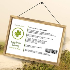 2 x 50 ml Lugolsche Solution 5% Pharmacopoeia Quality (Ph. Eur.) Made in Germany in Brown Glass with High-Quality Pipette Tested According to the European Pharmacopoeia - According to Original Formula