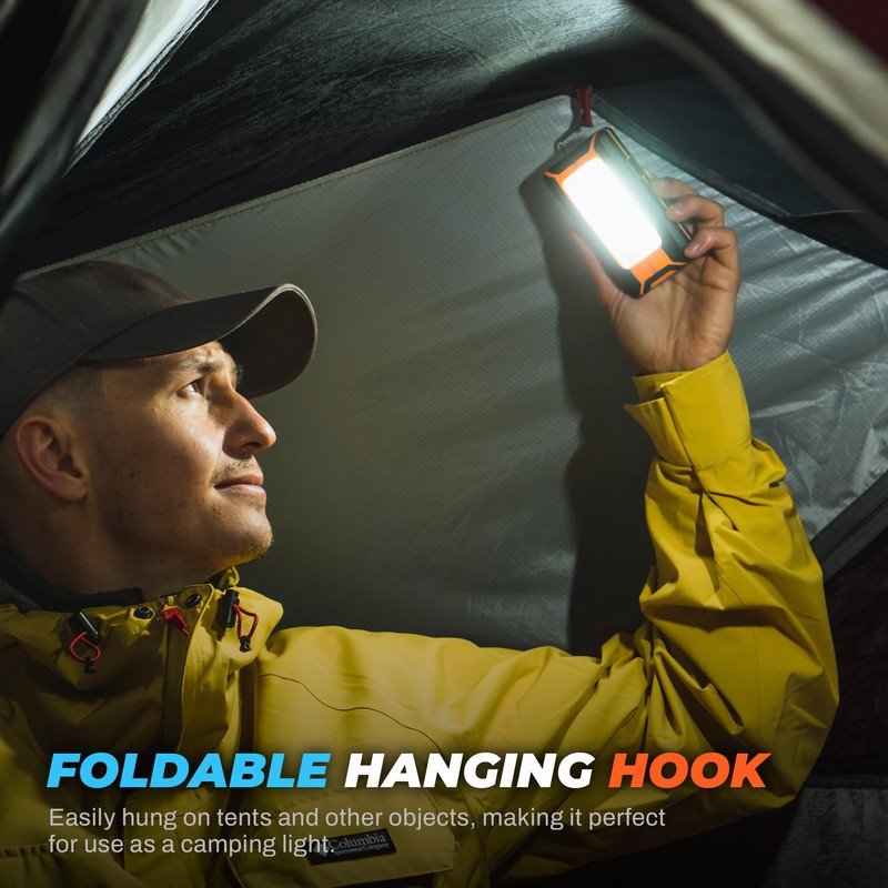 innofox 2-Pack LED Rechargeable Magnetic Work Light 1500 Lumens, Hanging