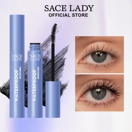 SACE LADY Máscara de Pestañas Negra, Rímel Resistente al Agua de Larga Duración, Volumen y Longitud, Efecto 24 Horas