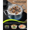 LANVIYA Vegetable Steamer Basket,2 Layer Large Capacity Food Steamer for