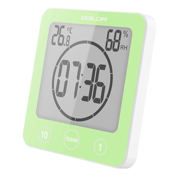 PCXWTLN Bathroom Clock Waterproof, Digital Shower Clock with Alarm-Bathroom Humidity