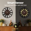 Mee 2ou 24 Inch Large Metal Wall Clock with Voice