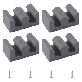 INCREWAY 4PCS Framed Sliding Silicone Door Bumpers Suitable for All Kinds of Shower Glass Moving Doors, Clear Shower Doors (Grey)