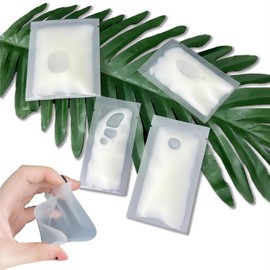 Sheepyo 100 Pcs Pouch Containers, Heat Pressing Pouches, 0.4 fl oz (1 ml), 2 ml/5 ml/10 ml, Leak Proof, Travel Bottle, Shampoo, Travel Set, Disposable Shampoo, Divided Bags, Refill Pouches, Milky