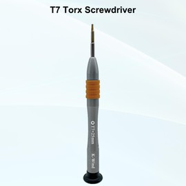 T7 Torx Screwdriver, Torx Screwdriver T7, S2 High Alloy Steel Head, Magnetic Tip, Rotating Cap, Anti-slip Grip, 6 Point Star Screwdriver for Toy Computer Phone Electronics Device Maintenance