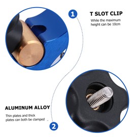 SEWACC 1 PC Woodworking T Slot Clamp Durable Hold Down Clamp for Carpentry Processing and Various Clamping Applications Cnc Machined T Track Clip for Precision Work