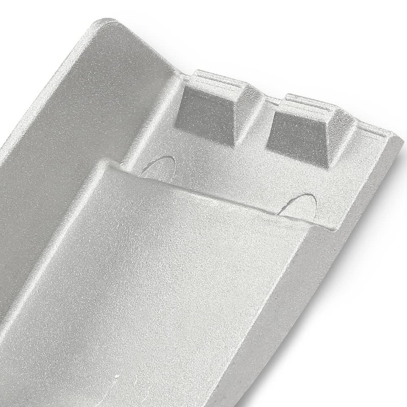 G-PLUS Silver Pontoon Boat Aluminum Corner Cap F-22 C-shaped 1-1/2