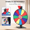 Retbtnm 12 Inch Prize Wheel, 12 Slots Color Spinning Wheel
