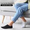 Dlunsy Women's Cotton No Show Socks White Invisible Liner Socks