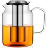 Aquach 85oz Glass Teapot with Stainless Steel Removable Infuser, Stovetop