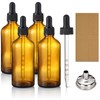 4 Pack 100ml Glass Dropper Bottles with Measured Dropper -